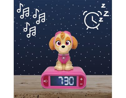 Lexibook Tlapková patrola Budík se svítící figurkou