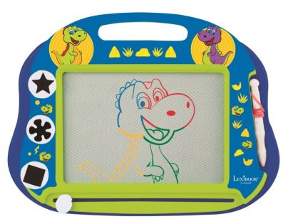 Lexibook Vícebarevná kreslící tabulka Dinosauři s razítky
