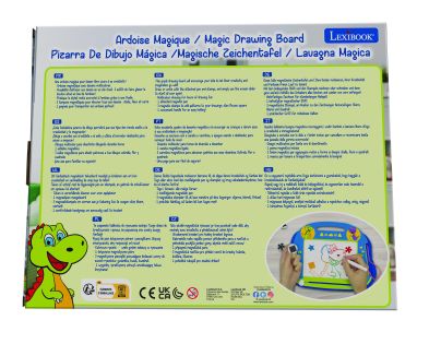 Lexibook Vícebarevná kreslící tabulka Dinosauři s razítky