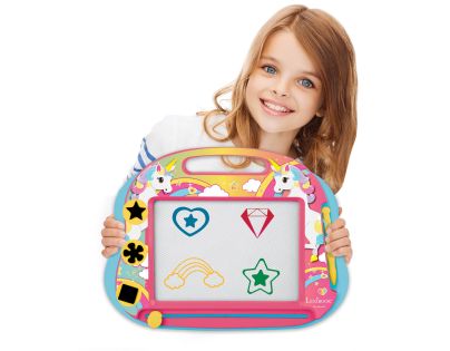 Lexibook Vícebarevná kreslící tabulka Jednorožec s razítky