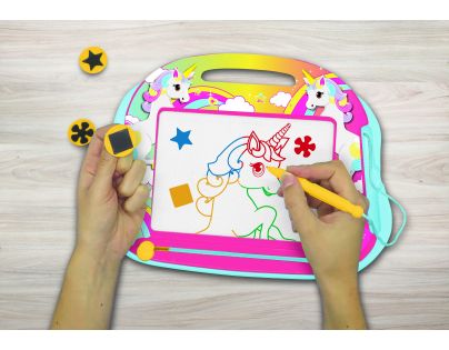 Lexibook Vícebarevná kreslící tabulka Jednorožec s razítky