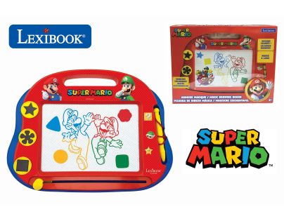 Lexibook Vícebarevná kreslící tabulka Super Mario s razítky