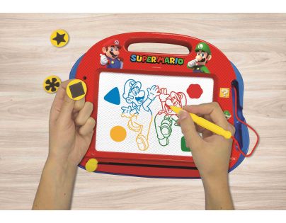 Lexibook Vícebarevná kreslící tabulka Super Mario s razítky