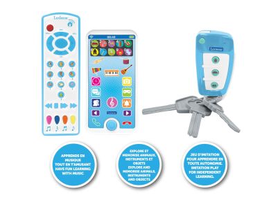 Lexibook Vzdělávací mobilní telefon, dálkové ovládání a klíčenka