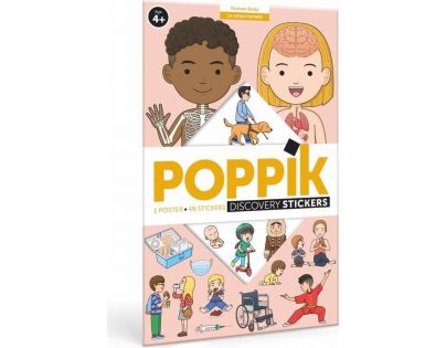 Poppik Samolepkový plakát vzdělávací Lidské tělo
