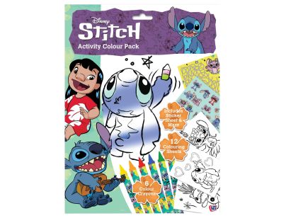 Lilo a Stitch pracovní listy s barvami