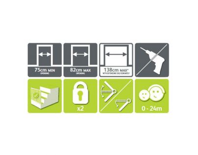 Lindam Dětská zábrana Easy Fit Plus Deluxe