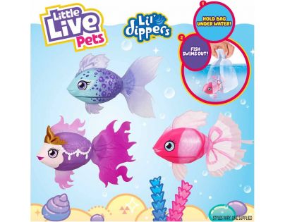 Little Live Pets Plavající rybka fialová Sea Queen