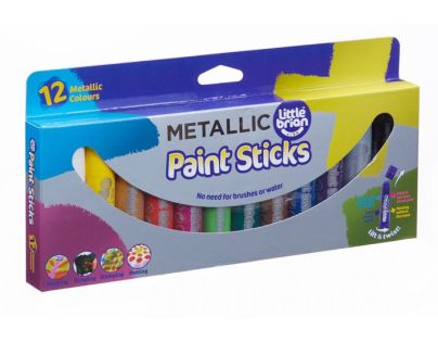 Little Brian Paint Sticks metalické barvy 12-pack - Poškozený obal