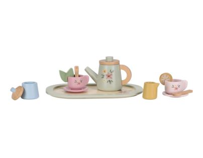 Little Dutch Čajový set dřevěný s květinovým potiskem
