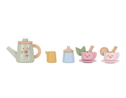 Little Dutch Čajový set dřevěný s květinovým potiskem