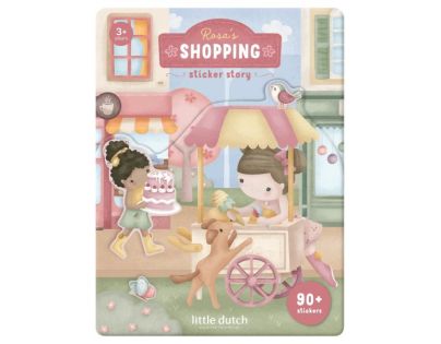 Little Dutch Knížka se samolepkami Nakupování Rosa