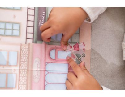 Little Dutch Knížka se samolepkami Nakupování Rosa