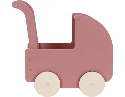 Little Dutch Kočárek pro panenky dřevěný s panenkou Květiny a motýli