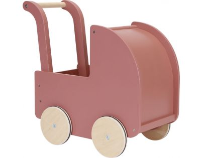 Little Dutch Kočárek pro panenky dřevěný s panenkou Květiny a motýli