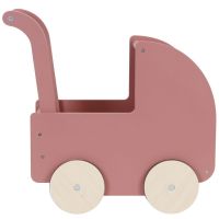 Little Dutch Kočárek pro panenky dřevěný s peřinkou Květiny a motýli 3
