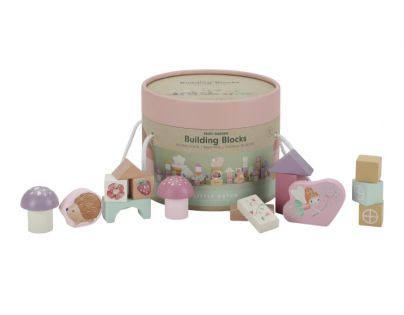 Little Dutch Kostky dřevěné 50 ks v tubě Fairy Garden