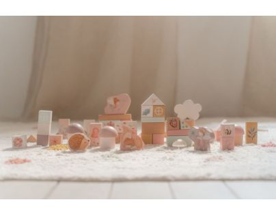 Little Dutch Kostky dřevěné 50 ks v tubě Fairy Garden
