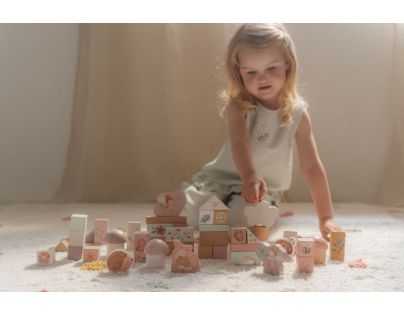 Little Dutch Kostky dřevěné 50 ks v tubě Fairy Garden