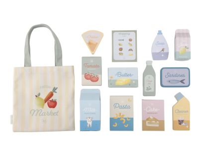 Little Dutch Nákupní vozík s doplňky dřevěný - Poškozený obal