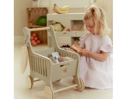 Little Dutch Nákupní vozík s doplňky dřevěný - Poškozený obal