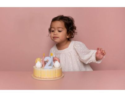 Little Dutch Narozeninový dort 26 dílů dřevěný Pink