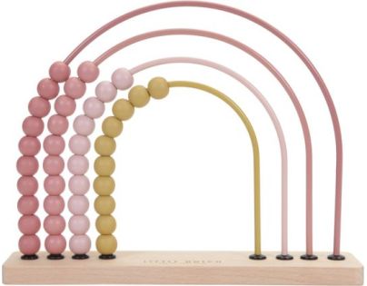 Little Dutch Počítadlo dřevěné duha Pink - Poškozený obal