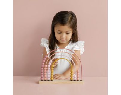 Little Dutch Počítadlo dřevěné duha Pink - Poškozený obal