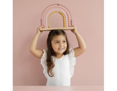 Little Dutch Počítadlo dřevěné duha Pink - Poškozený obal
