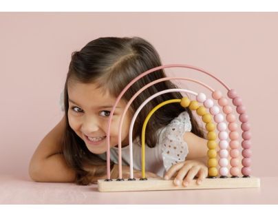 Little Dutch Počítadlo dřevěné duha Pink - Poškozený obal