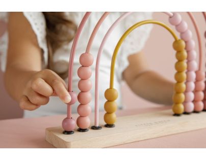 Little Dutch Počítadlo dřevěné duha Pink - Poškozený obal