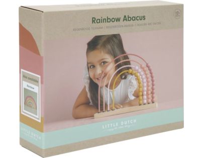 Little Dutch Počítadlo dřevěné duha Pink - Poškozený obal