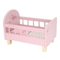 Little Dutch Postýlka pro panenky dřevěná s peřinkou Pink 2