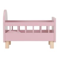 Little Dutch Postýlka pro panenky dřevěná s peřinkou Pink 3