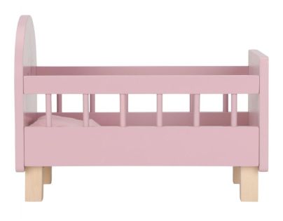 Little Dutch Postýlka pro panenky dřevěná s peřinkou Pink
