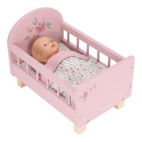 Little Dutch Postýlka pro panenky dřevěná s peřinkou Pink 5