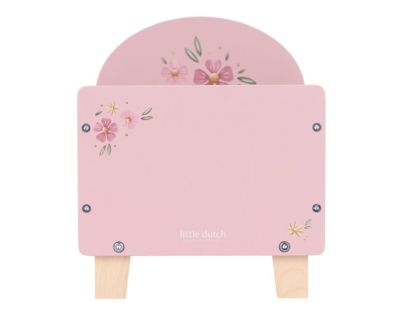 Little Dutch Postýlka pro panenky dřevěná s peřinkou Pink