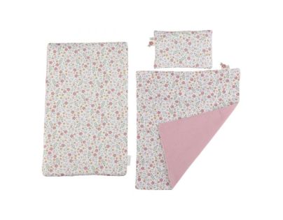 Little Dutch Postýlka pro panenky dřevěná s peřinkou Pink