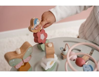 Little Dutch Stolek s aktivitami dřevěný Květiny a motýli