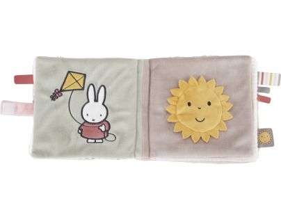 Little Dutch Textilní knížka s aktivitami králíček Miffy Fluffy Pink