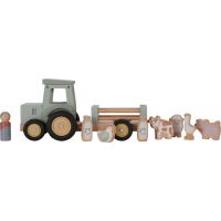 Little Dutch Traktor s přívěsem dřevěný Farma 4