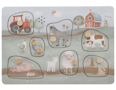 Little Dutch Vkládací puzzle se zvukem Farma - Poškozený obal