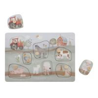 Little Dutch Vkládací puzzle se zvukem Farma 3