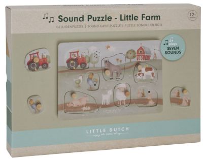 Little Dutch Vkládací puzzle se zvukem Farma