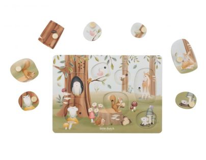 Little Dutch Vkládací puzzle se zvukem Forest Friends