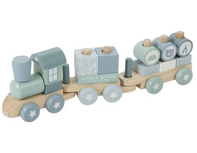 Little Dutch Vláček dřevěný Blue