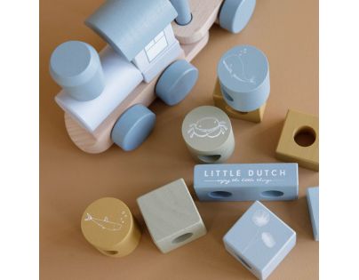 Little Dutch Vláček dřevěný Ocean Blue