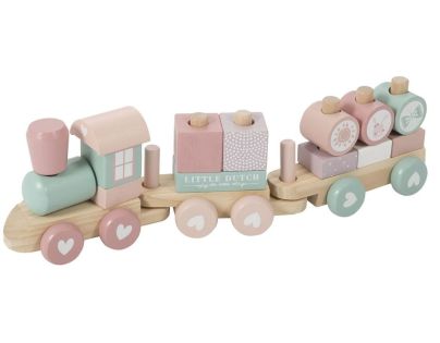 Little Dutch Vláček dřevěný Pink