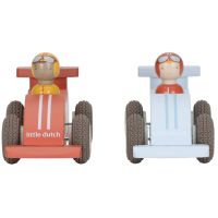 Little Dutch Závodní autíčka na setrvačník dřevěná 2