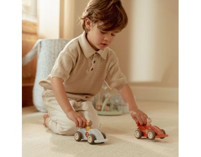 Little Dutch Závodní autíčka na setrvačník dřevěná